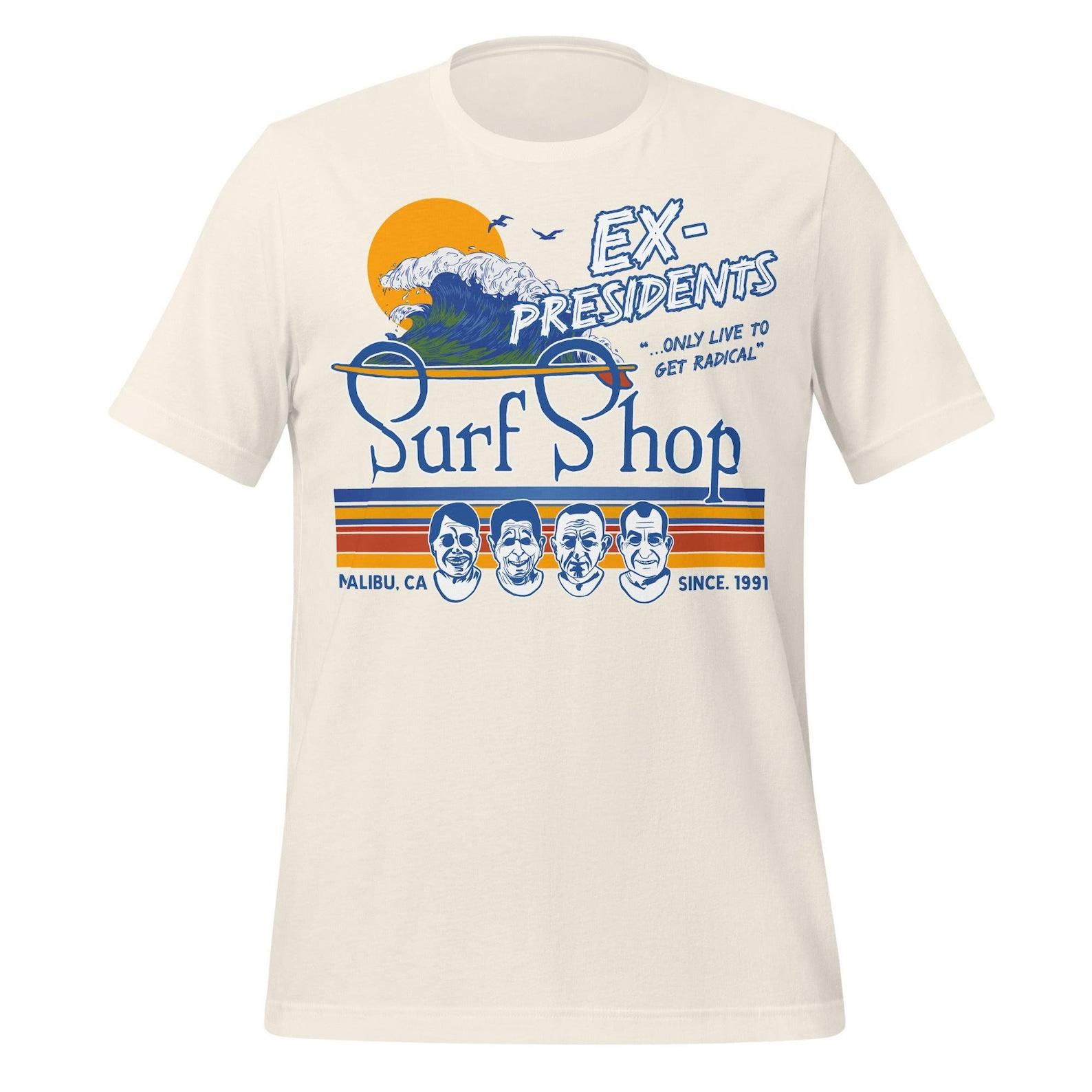 Ex-Presidents Surf Shop T-Shirt: Point Break Movie Style (Unisex Cotton) XL