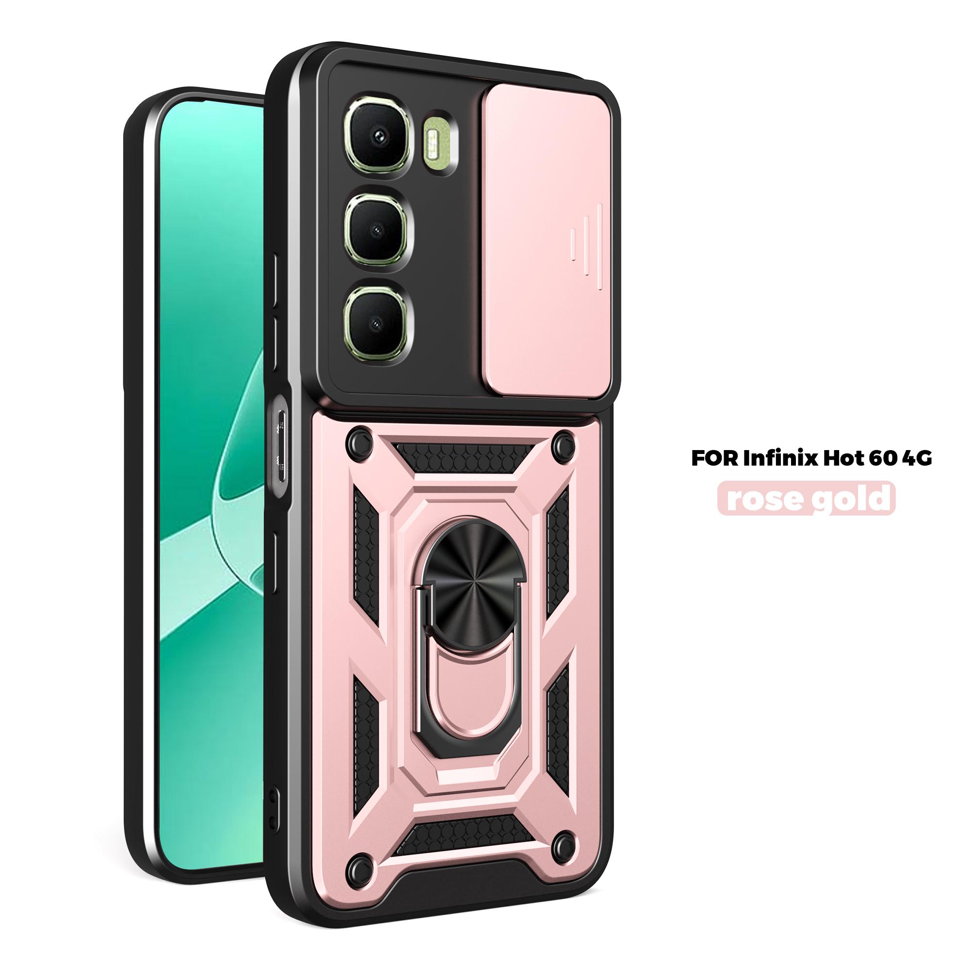 

For Infinix Hot 60 Case Infinix Hot 60i Cover Hot 60 Pro + Magnetic Ring Holder Armor Phone Case Slide Camera Protect Back Cover Infinix hot 60i