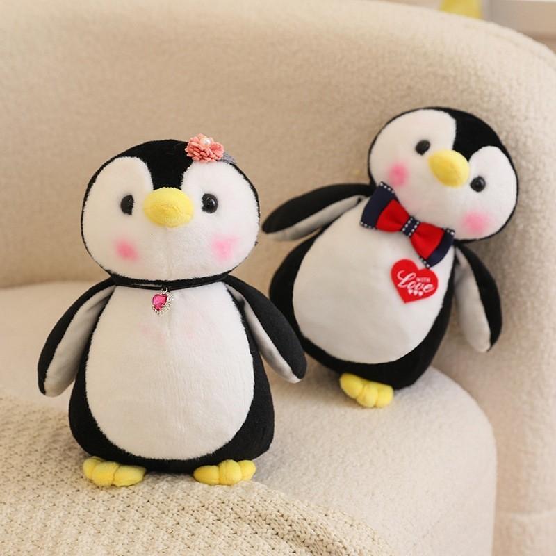 Cute Penguin Plush Toy Set Lovely Couple Penguins Kids Sleep Companion Soft Stuffed Doll Gift 20cm