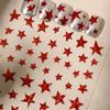 1pc Magic Red Five-Pointed Star Nail Sticker, Flash Light Luxury with Adhesive Nail Decoration Sticker, Suitable for Women