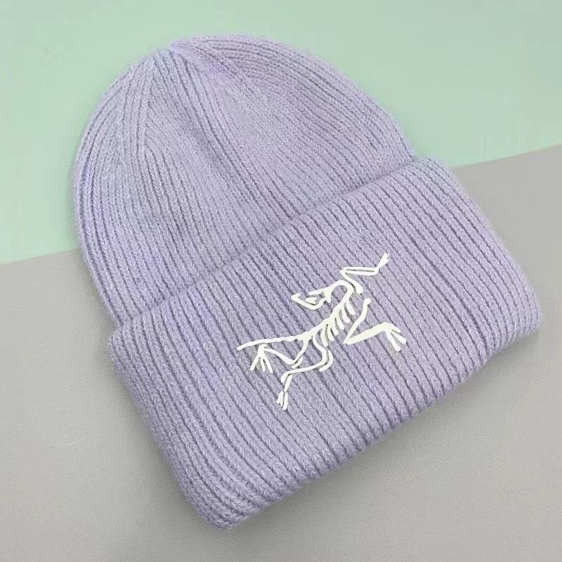 Rabbit Hair Warm Cold Hat Fashionable and Versatile Autumn and Winter Pullover Knitted Hat Men and Women Cold-proof Wool Hat