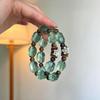 Bracelet Women Natural Green Fluorite Beaded Jewelry Fashion Office Style