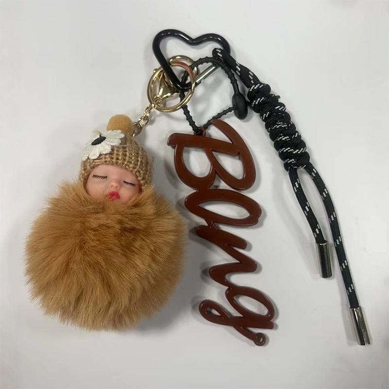 Pendentif de sac en forme de cœur créatif, cordon de téléphone portable, corde tressée colorée, porte-clés, pendentif de sac à dos, accessoires de décoration