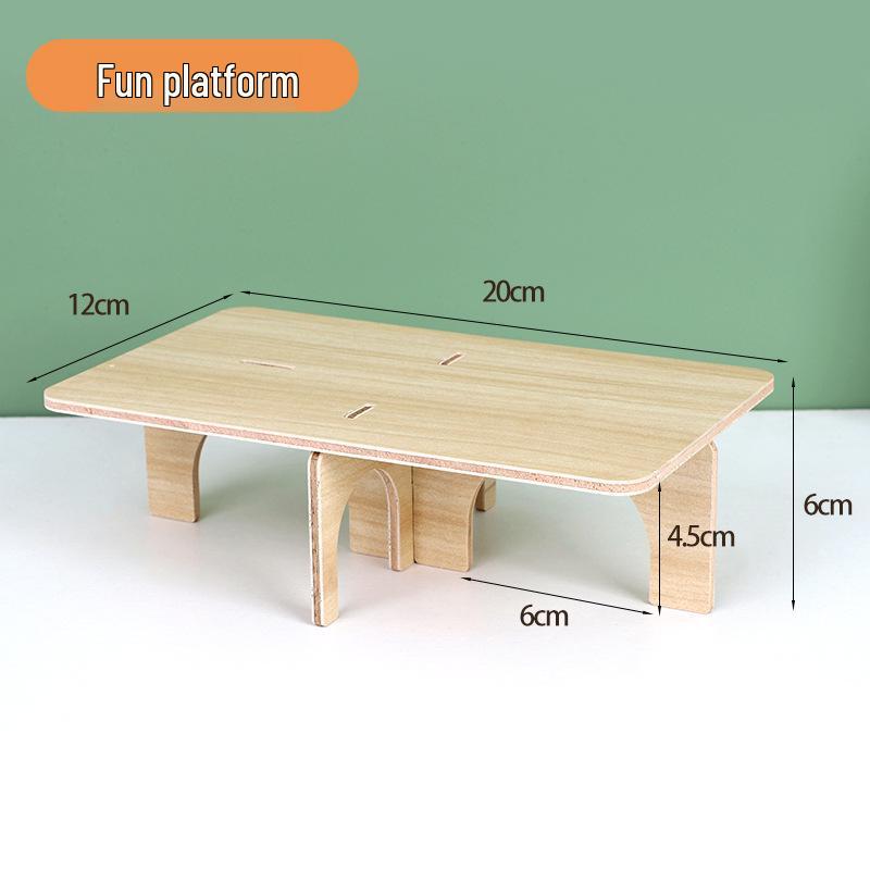 Luxury Solid Wood Hamster Villa with Pet Stairs and Sleeping Nest