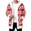 Men's Casual Christmas Print Jacket Holiday Outerwear