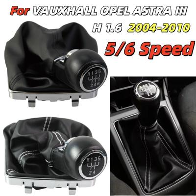 5/6 Speed Manual Gear Shift Knob Lever Shifter For Vauxhall Opel Astra H 1.6 2004-2010 Black Plastic Interior Parts