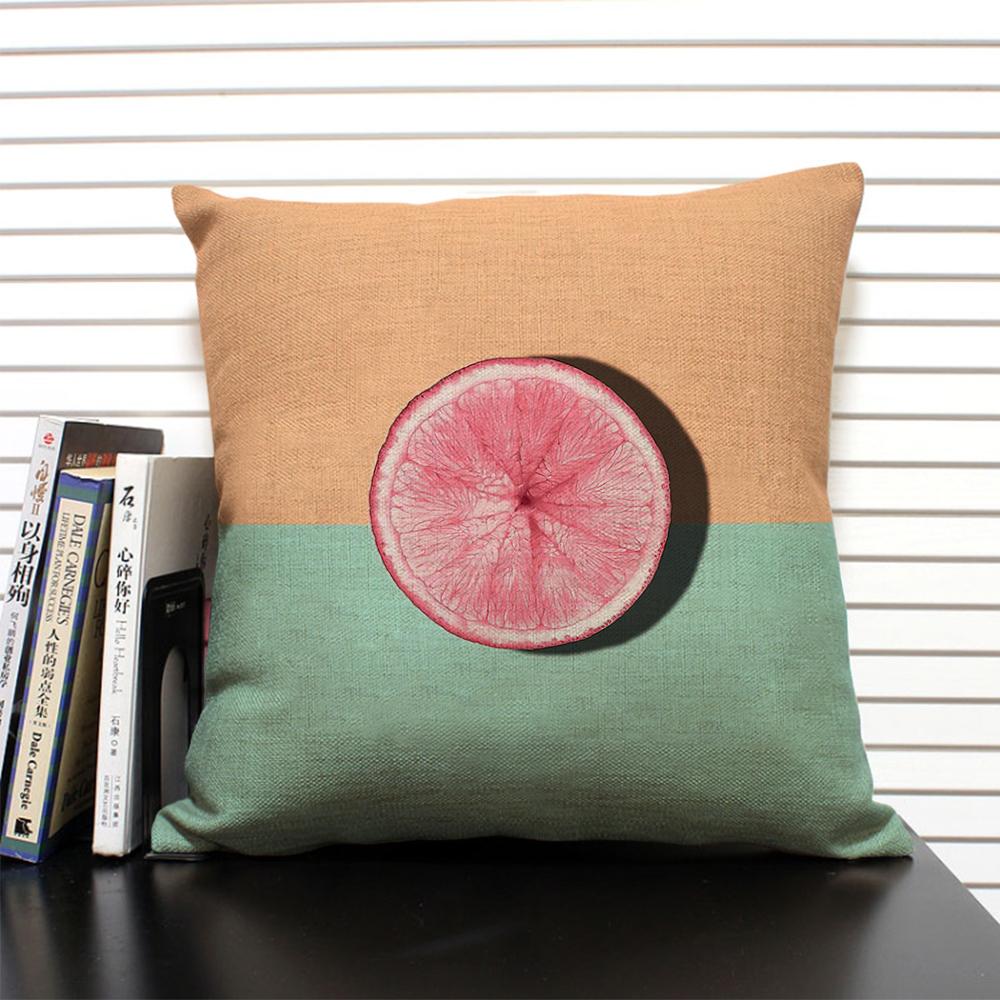 Tropical Plant Fruits Cushion Cover Cactus Pineapple Pattern Home Sofa Modern Art Decorative Pillow Case 45x45 Linen Pillowcase
