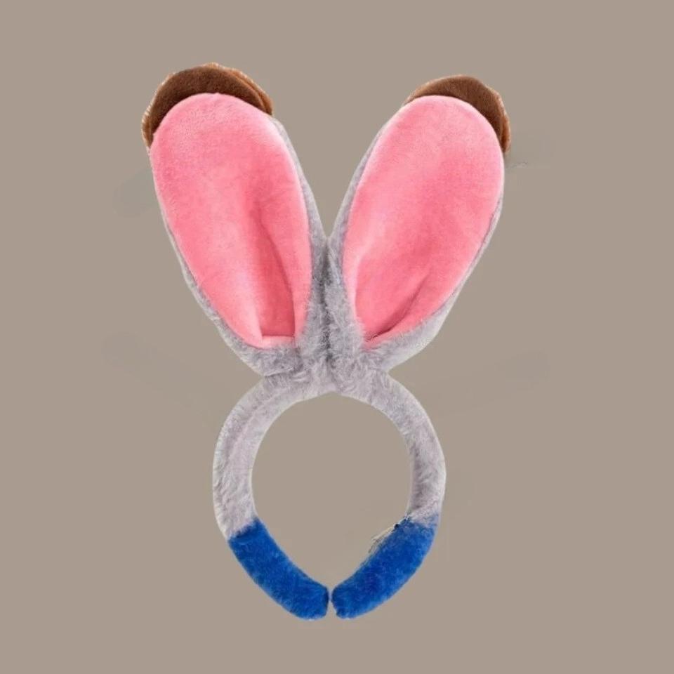 Disneys Zootopia Nick Judy Headbands Cartoon Rabbit Ear Headbands Cute Girls Cosplay Party Headwear Childrens Birthday Hair Accessories