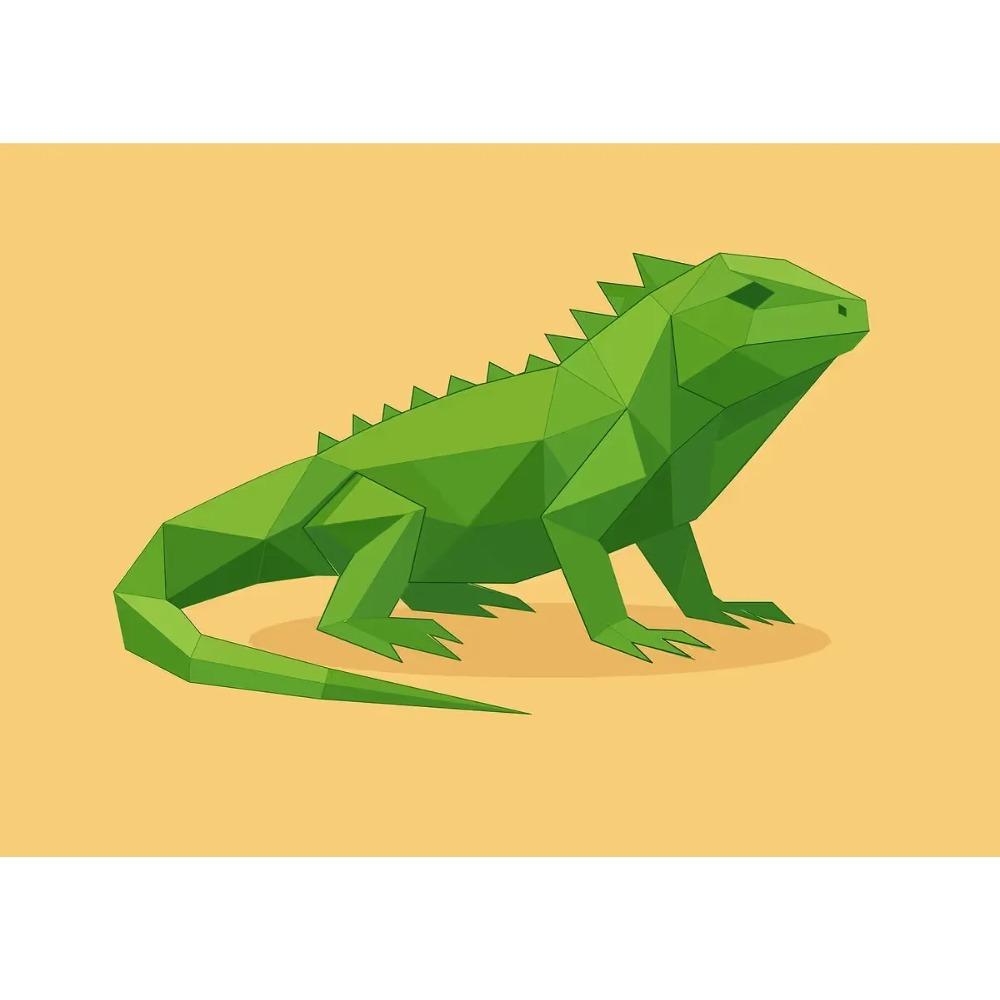 Abstract Geometric Stereoscopic Cute Animal Posters Jaguar Penguin Bear Prints Canvas Painting Wall Art Picture Home Room Decor