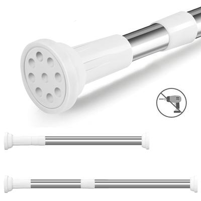 Adjustable Shower Curtain Pole Telescopic Curtain Pole Extendable Curtain Pole Shower Curtain Rod No Drill Curtain Rod