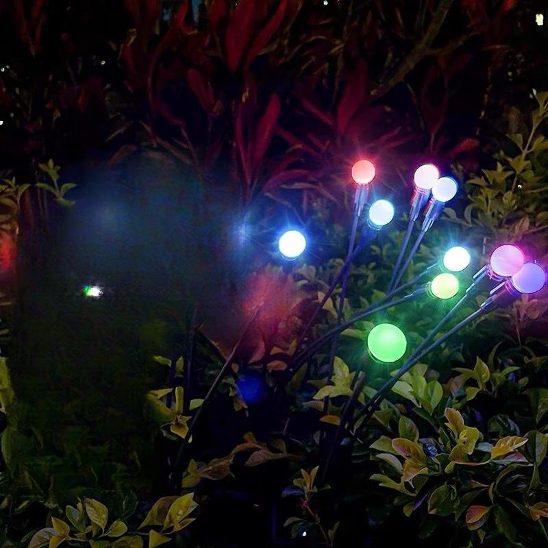 Solar Firefly Garden Lights, 10 LED Colorful, 3-Pack