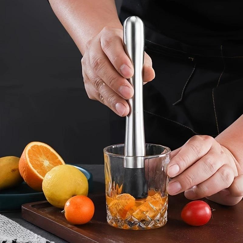 Edelstahl Cocktail Stößel Eis Brecher Obst Brecher Saft Tamper Zitrone Hammer Rührstab Eis Obst Presse Manuelle Hammer