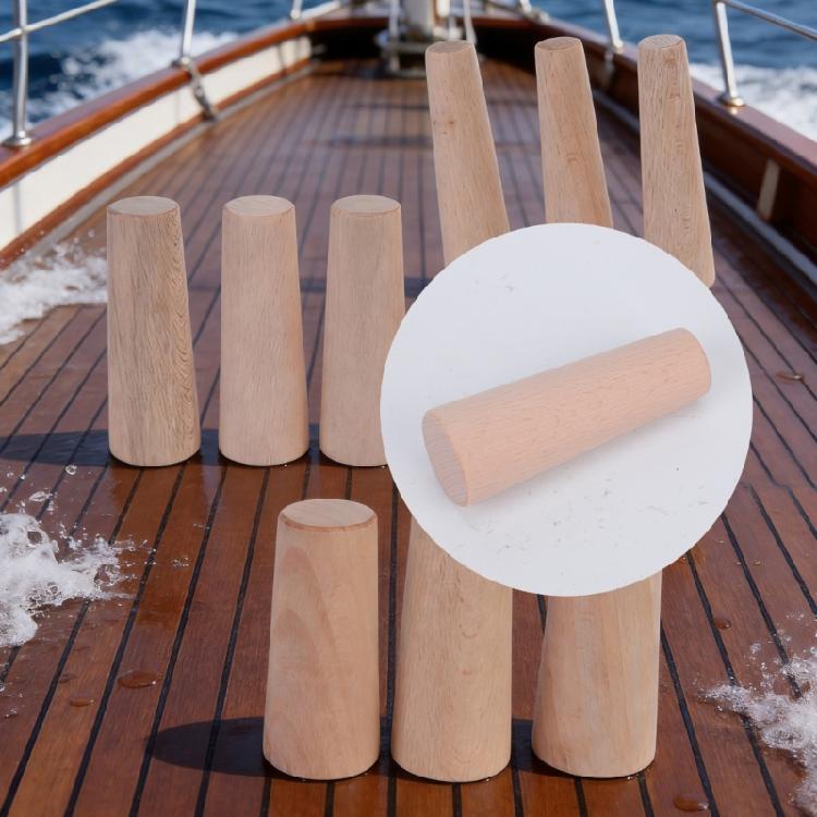 Ready Afloat Emergency Repair Set, 9 Piece Wooden Marine Sealing Pieces with Tapered Shape for Boat Maintenance Storage Use Today Now