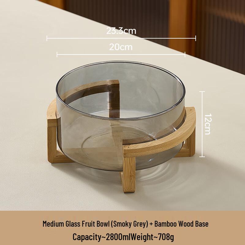 Nordic Glass Salad Fruit Dessert Bowl