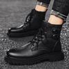 Fashion Genuine Leather Men's Boots Fashion Designer Style Daily Office Outdoor Party Walking Motorcycle Men's Autumn and Winter Shoes