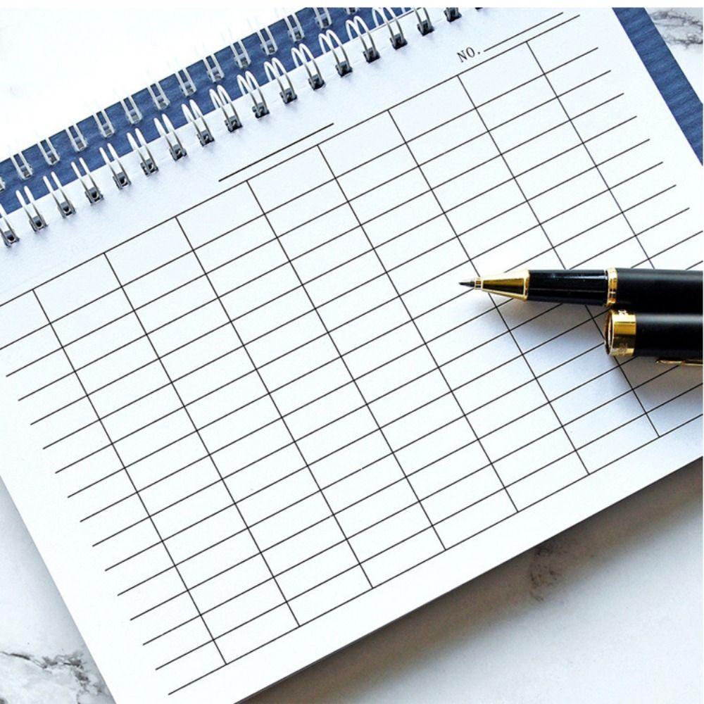 Blank Grid Financial Record Book Sturdy Cover Inventory Log Book  Financial Record Keeping