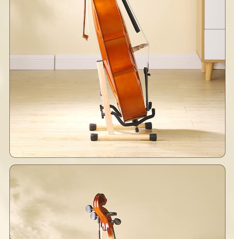 Universal Non-Slip Foldable Cello Display Stand for Home and Performance Use