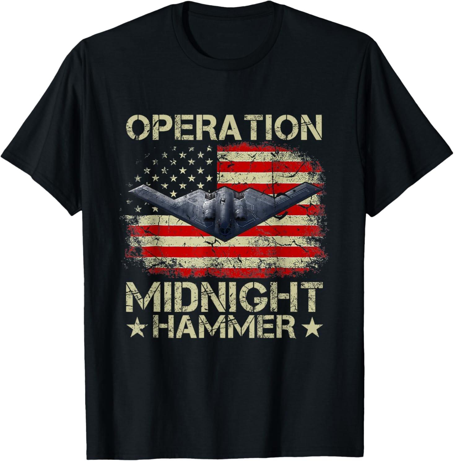 Ретро Футболка Operation Midnight Hammer с американским флагом Мужская Женская Топы 4XL