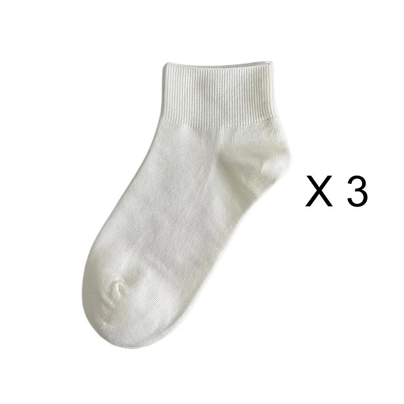 3 Pairs Women's Short Socks Candy Color Summer New Plain Cotton Socks Set Breathable Casual Comfy Soft Colorful Socks For Women