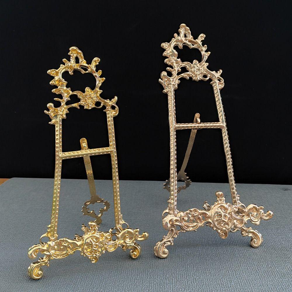 Creative Frame Bracket Elegant Display Storage Rack Retro Style Plate Holder Tabletop Decoration
