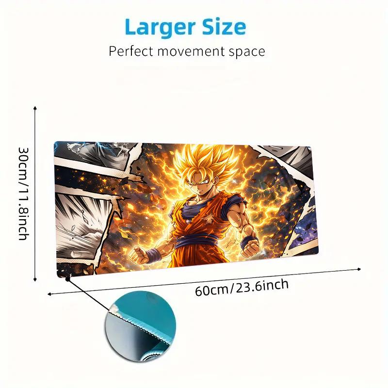 Son Goku Potisk Polštář Protiskluzový Podložka pod Notebook Tablet Velká Podložka pod Myš XXL Podložka Mini PC Herní Podložka S Uzamykatelným okrajem