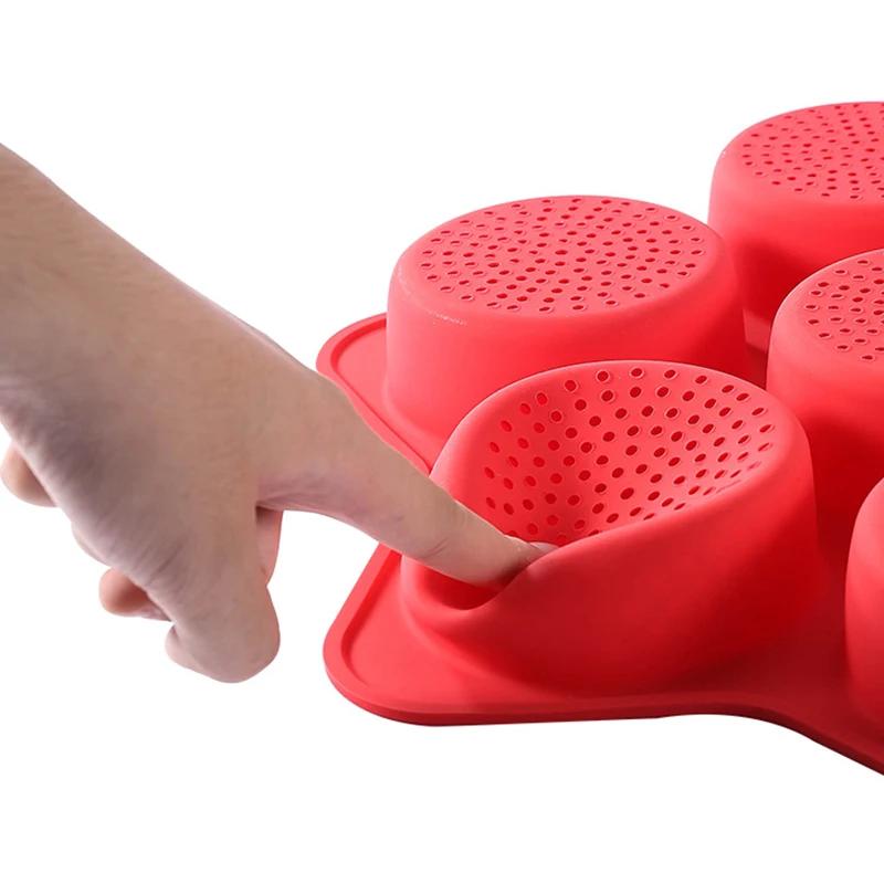 Hamburger Bread Baking Mold Food Grade Silicone Mold High Temperature Resistant Bread Baking Plate Non-stick Cake Bakeware Tool