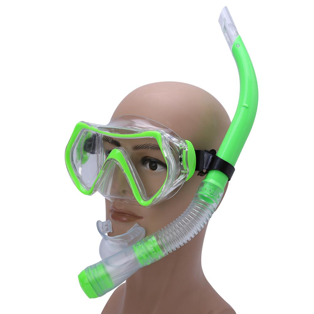 Adult Diving Goggles Snorkeling Swimming   Underwater Swimming Glasses Snorkel (Blue)