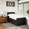 Box Spring Bed with Mattress Black 100x200 Cm Faux Leather