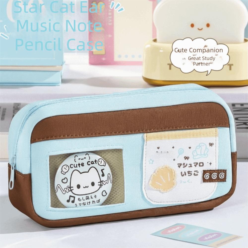 Clear Window Pencil Bag Transparent Window Pencil Pouch Aesthetic Stationery Bag School