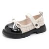 Girls Princess Bowknot Small Fragrance Shallow Mouth Leather Performance Single Shoes