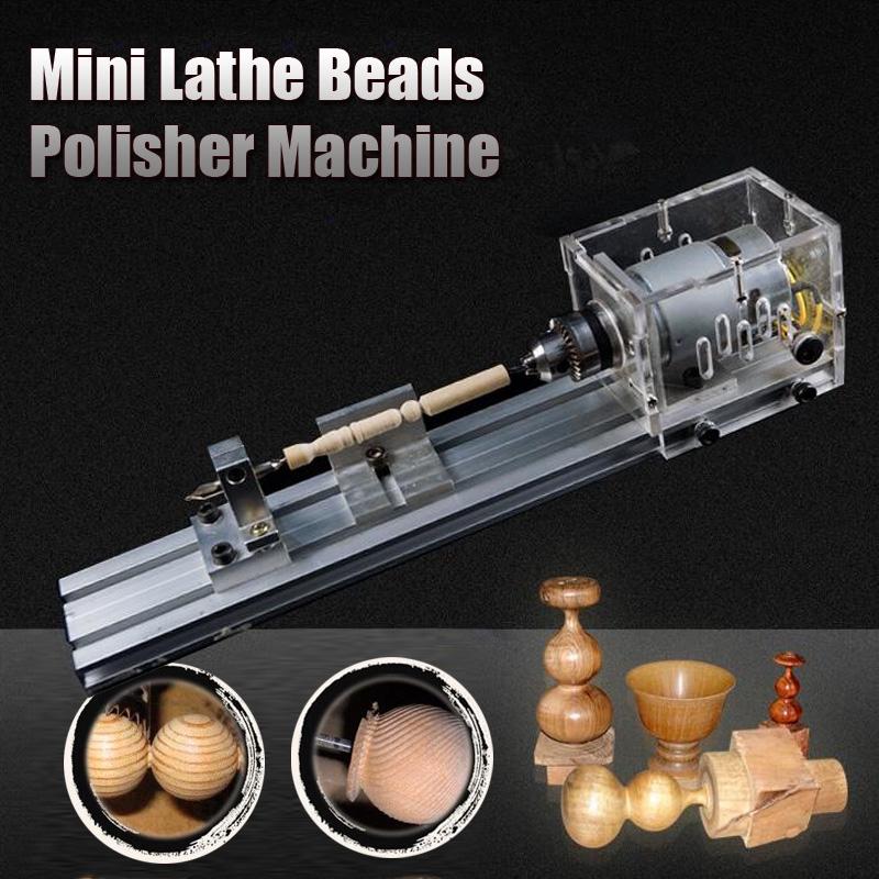 80W 24V Woodworking Buddha Pearl Grinding Polishing Beads Wood lathe Drill Tool Mini DIY lathe machine tools