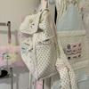 HELLO New Original Design Girly Heart Backpack Floral High-Value Large Capacity College Student Commuter Backpack
