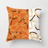 Nordic Orange Pattern Sofa and Bedside Pillow Cover Modern Simple Casual Waist Head Pillow Cushion Cover Pillows Decor Home 45cm