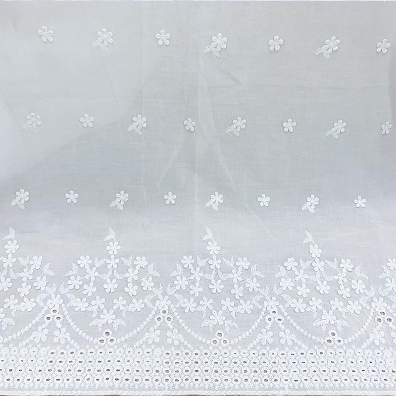 

Хлопчатобумажная ткань с вышивкой «волнистый край» для платьев, детской одежды, домашнего текстиля, скатертей и рубашек 1 Yard ≈ 91cm / Width 135cm