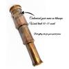 Brass Victorian Telescope 6.5 Inch – Personalized Antique Spyglass with Custom Engraved Wooden Box | Nautical Gift for Men, Decor & Collectors