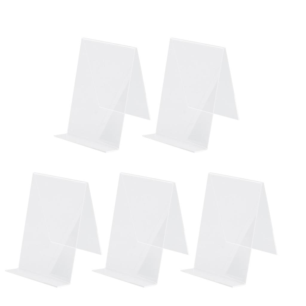 5 Pcs Acrylic Book Nail Art Display Holder Transparent Multifunctional Book Display Easel Holder for