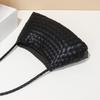 New women's bags, fashionable hand-woven bags, portable vegetable baskets, shoulder bags, personalized crescent bags.