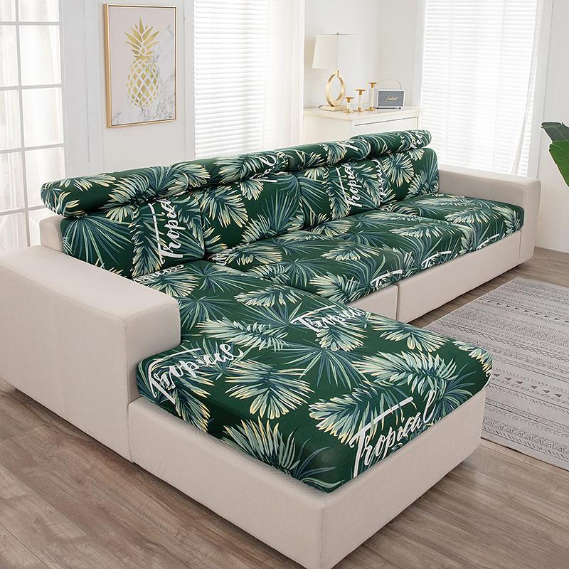 Elastic Sofa Seat Cushion Cover Pet Kids Furniture Protector Stretch Chair Cover Washable Removable Slipcover 1/2/3/4 Seater