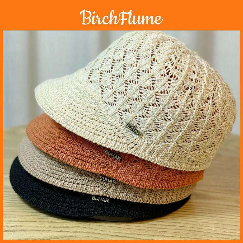 New Design Summer Women's Duck Tongue Hat Hollow Out Small Headband Ladies Ice Silk Beret