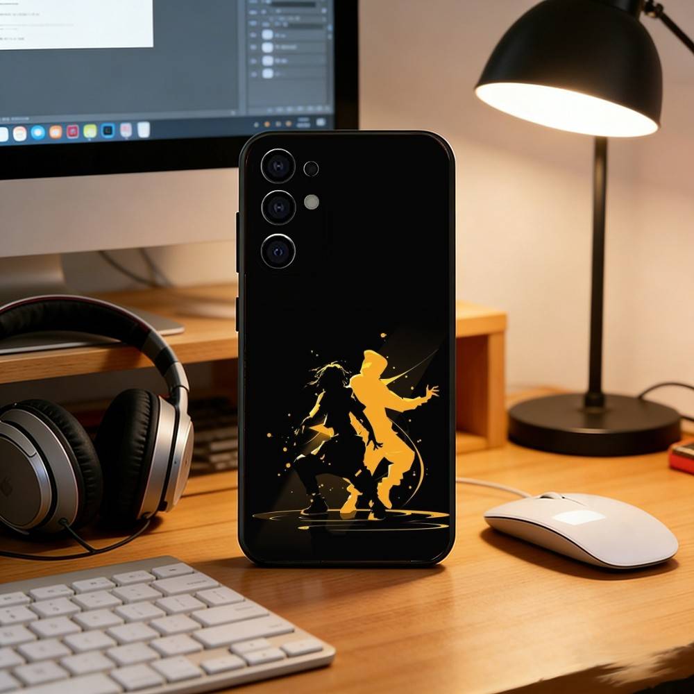 Coque de téléphone illustration Hip-hop pour Samsung S25, S24, S21, S22, S23, S30, Ultra, S20, Plus, Fe, Housse noire en silicone souple