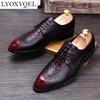 British Style Pattern Of Crocodile Leather Shoes Men'S Dress Wedding Party Business Shoes Oxford Ayakkabı Erkek M367