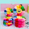 Rainbow Sunflower Plush Cushion Soft Pp Cotton Sunflower Pillow Adorable Emojis