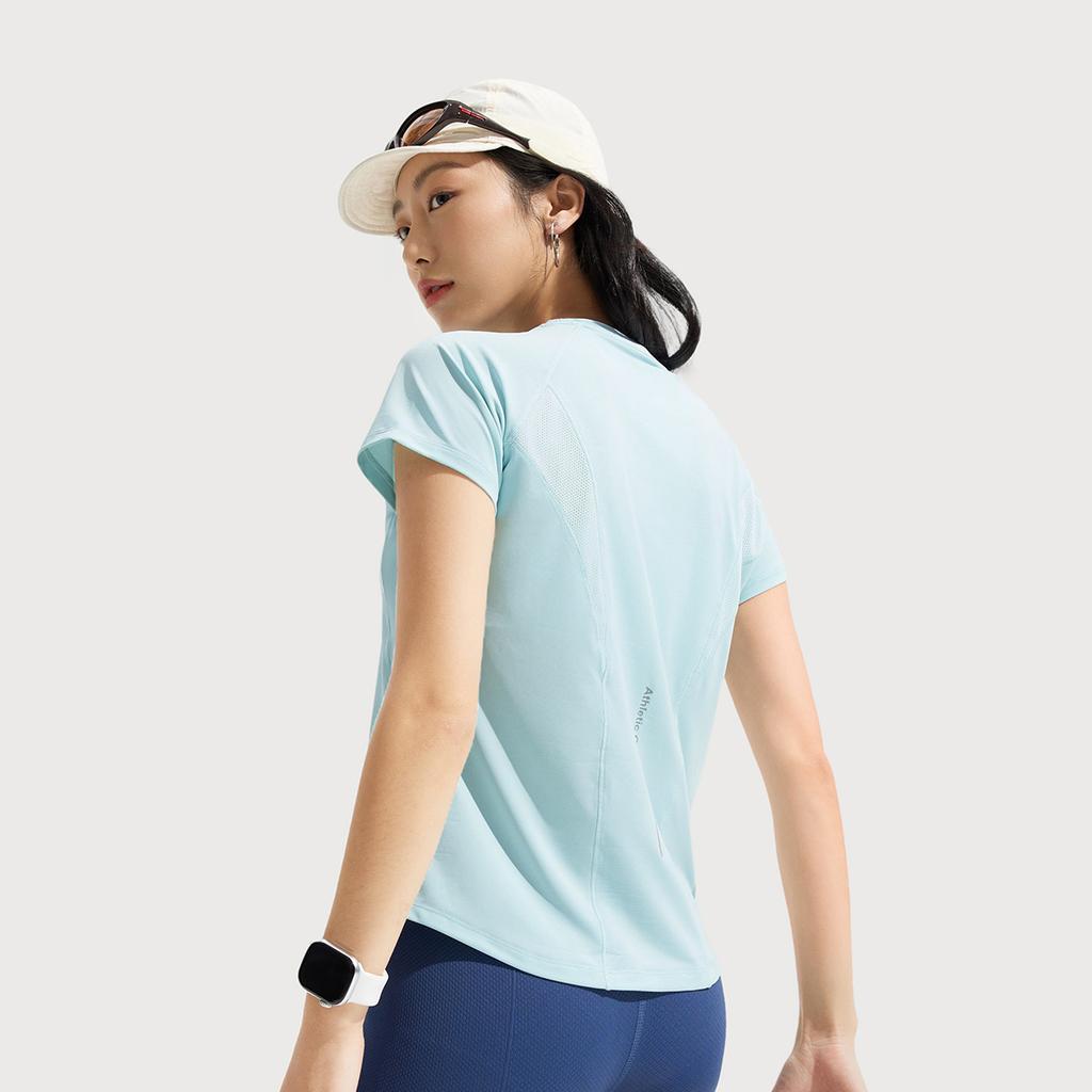 Li Ning T Shirt Women's Light Ice Blue ATSV594-1