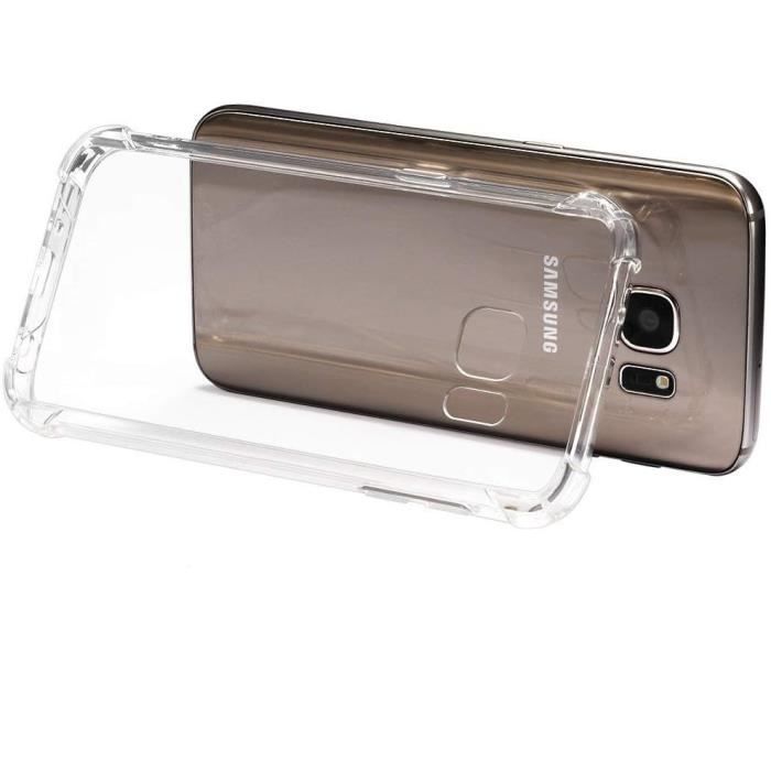 Hülle - Phonillico® - Samsung Galaxy S7 - Stoßfest - Weiches Silikon - Transparent