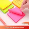 Multicolor Sticky Notes: Creative Fluorescent Memo Pads with Reusable Adhesive for Students