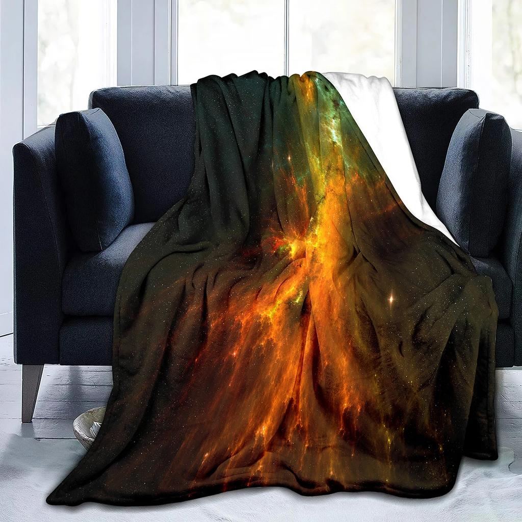 universe and the starry sky Printed Blanket for Bed Travel Camping Living Room Office Conditioning Blanket for All Seasons Gifts