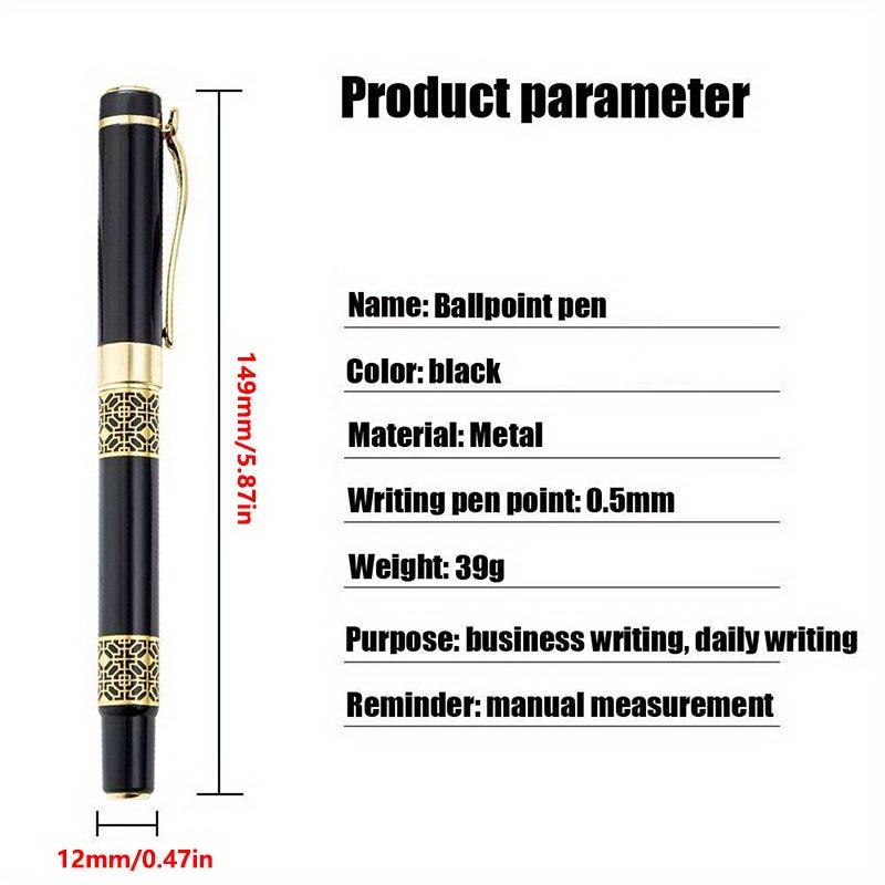 Luxury Metal Ballpoint Pen Business Signature Fountain Pen Student Gift Writing Tools Blue/Black Ink Gel Pen for School Office