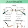 Keming Retro Titanium Round Eyeglass Frames with IP Plating - Model 3122