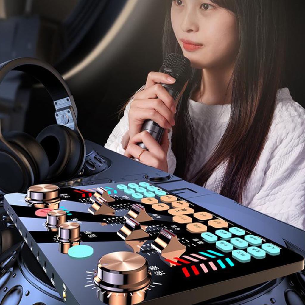 Podcast Production Studio Equipment Live Broadcast Sound Card for Computer Mobile Phone