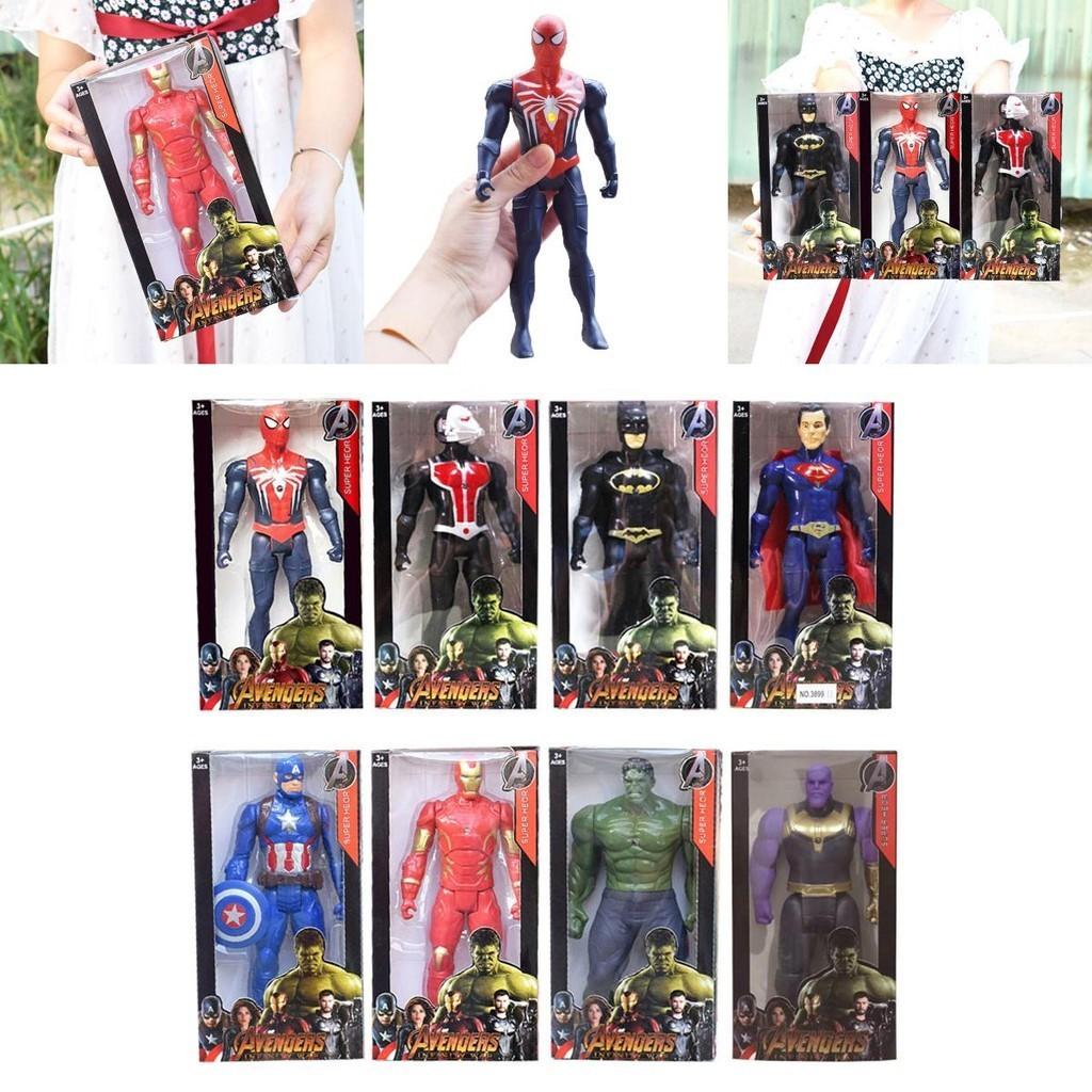 Figure d'Azione Colorate di Supereroi con Spiderman Hulk Iron Man Captain America Perfette Come Regalo per Bambini e Collezionabili